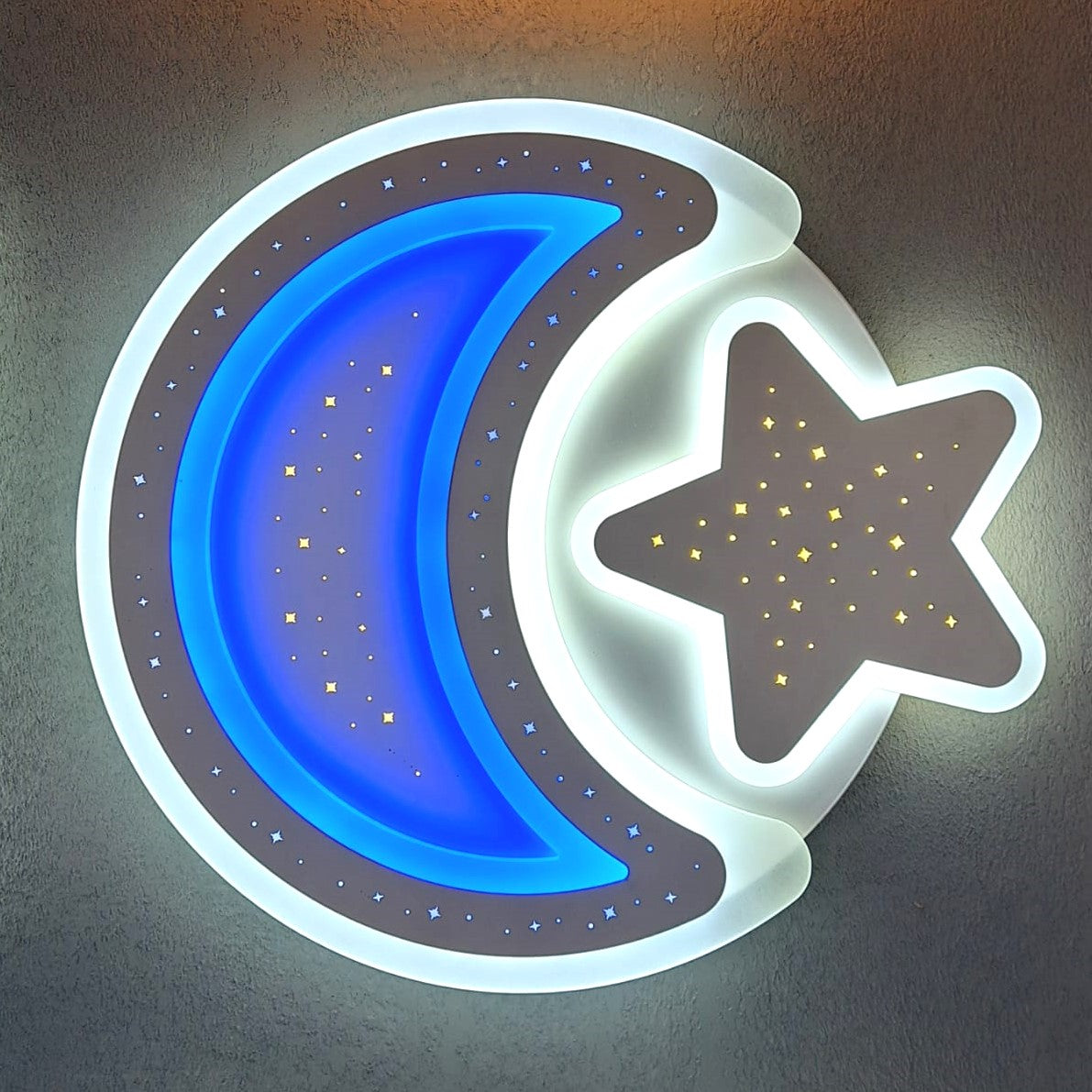 LUSTRA LED 142W MOON RGB 40cm Telecomanda