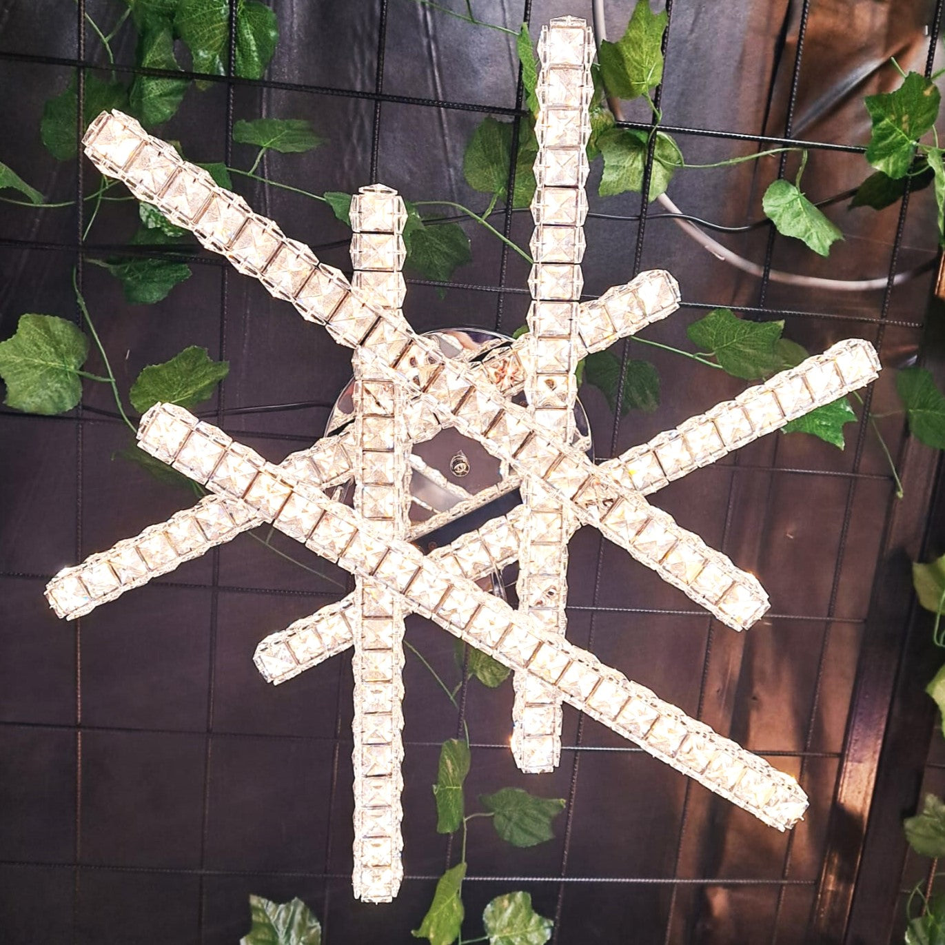 Lustra LED 168W 6 LINES CRISTAL Telecomanda