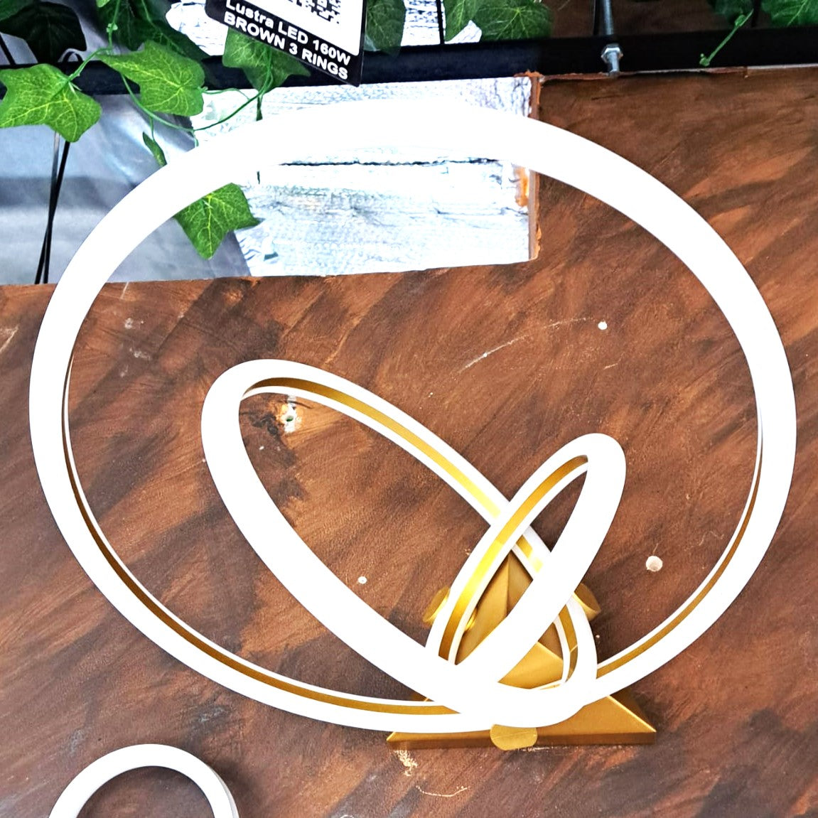 Lustra LED Golden Rings X1217-3GD Echivalent 400W Telecomanda