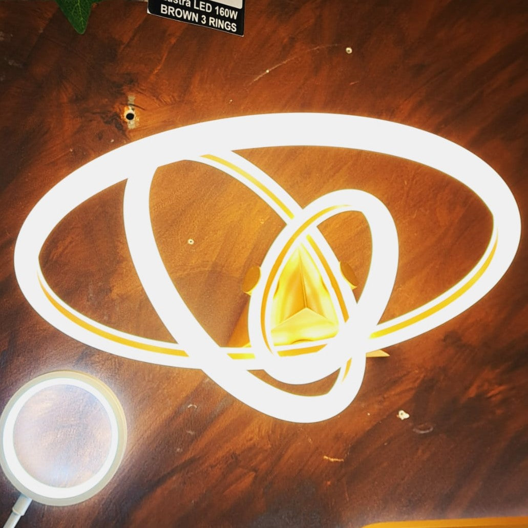 Lustra LED Golden Rings X1217-3GD Echivalent 400W Telecomanda