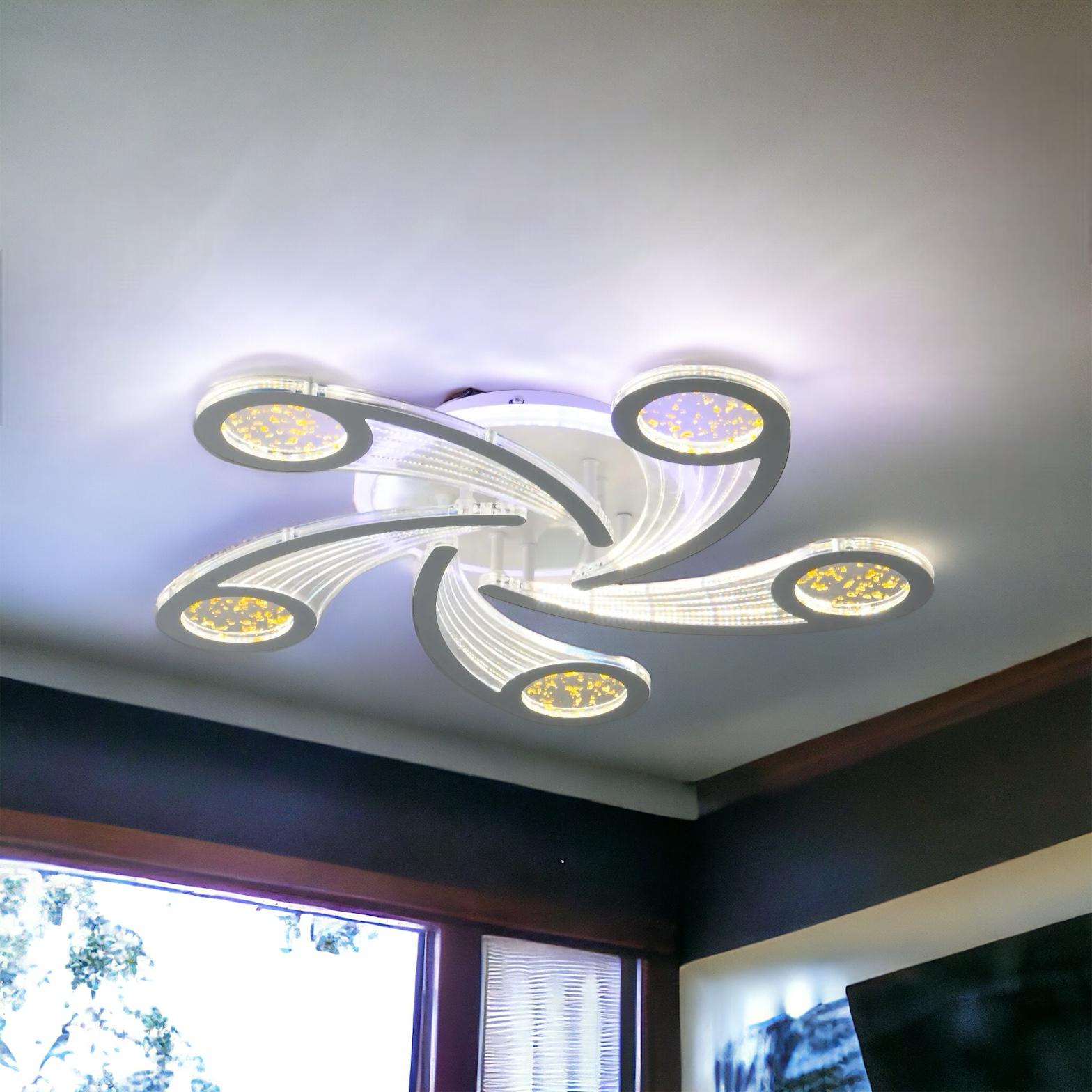 Lustra LED 138W SPARK RGB Telecomanda