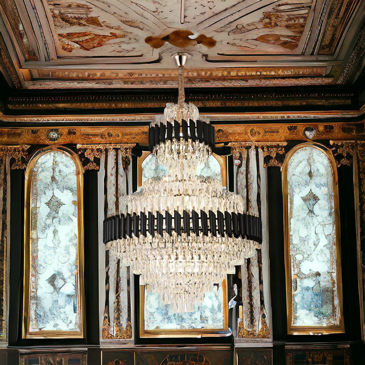 Candelabru Cristal BLACK PANTHER GRANDE 600x900mm