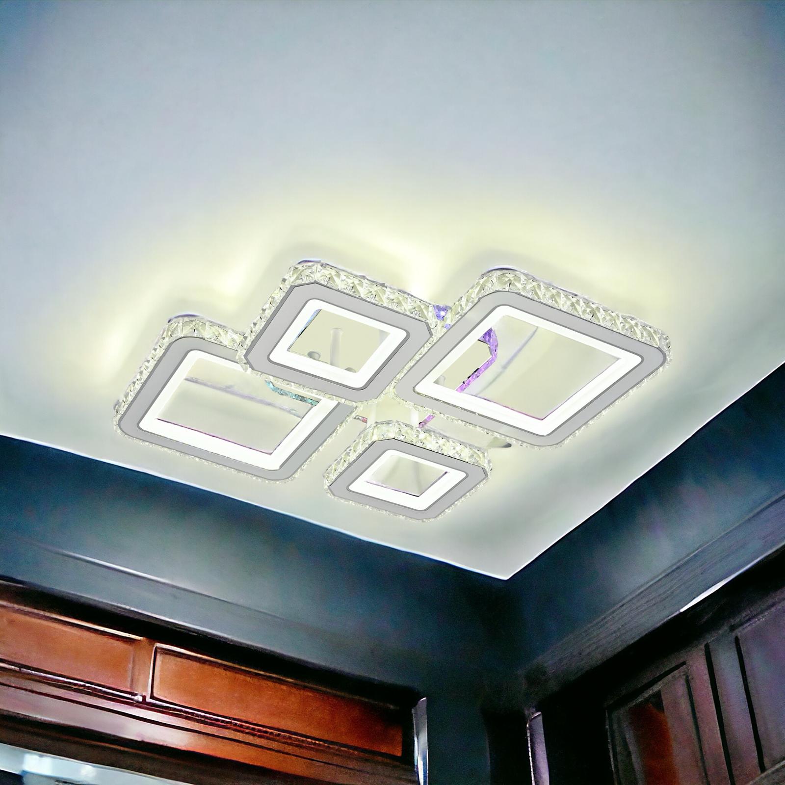 Lustra LED 2+2 DIAMOND RGB Alb Cristal Echivalent 400W