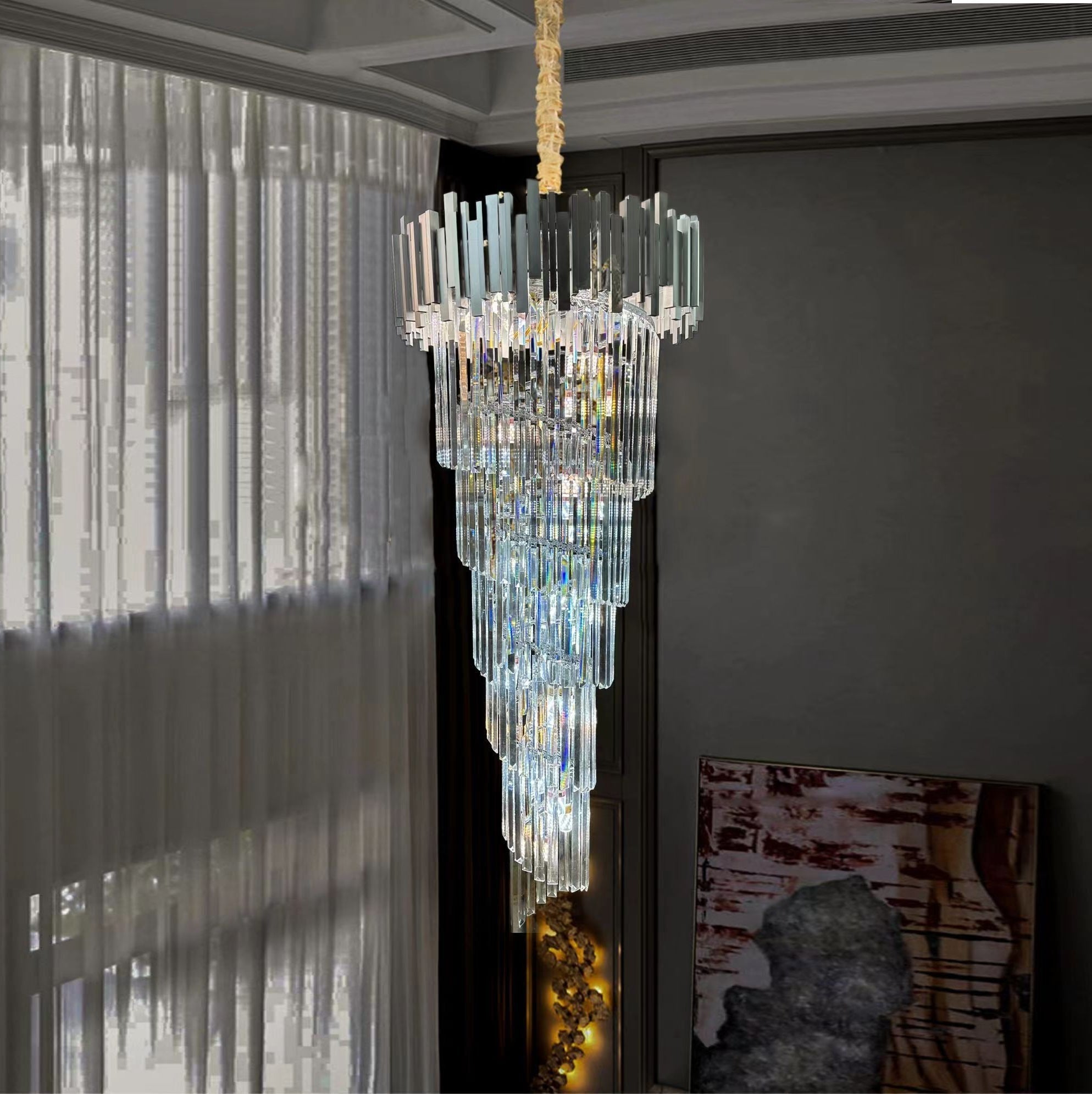 Candelabru Cristal GLORY SILVER LUXURY