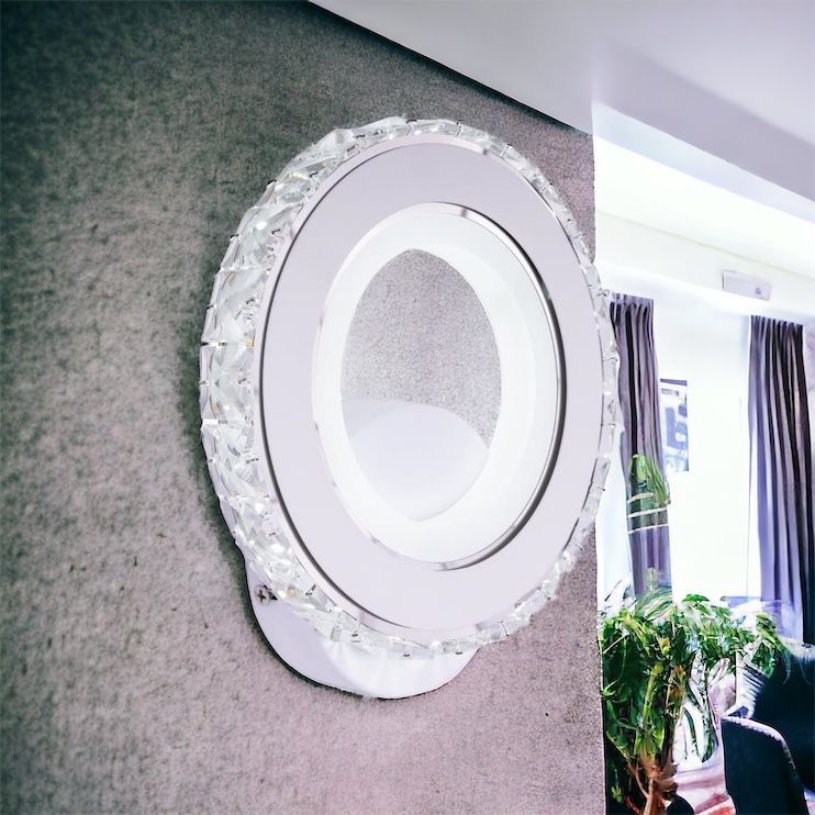 Aplica LED 18W Cristal Rotunda Alba