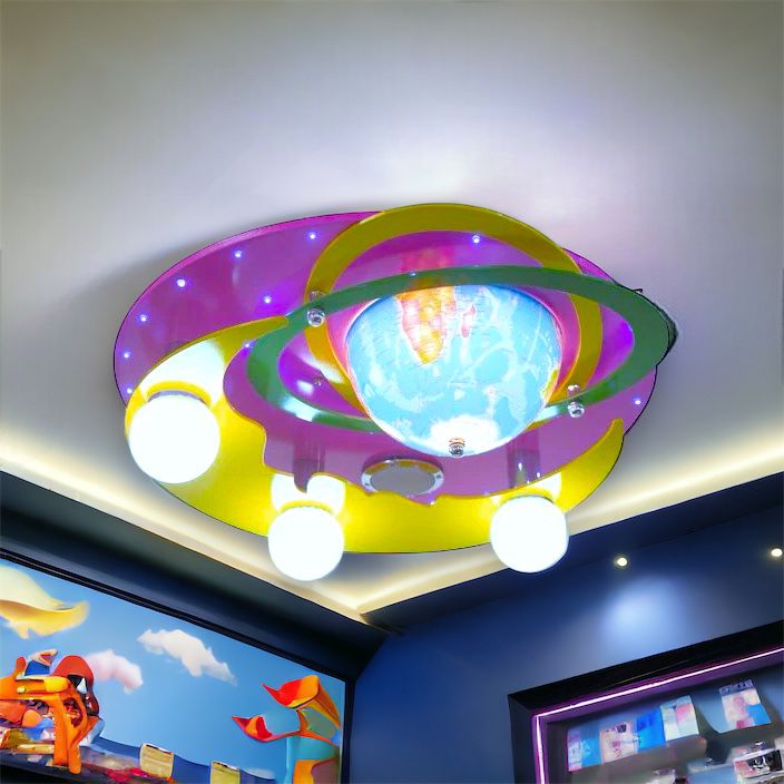 Lustra LED 50W EARTH Pink cu Boxa si Bluetooth