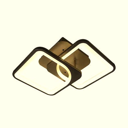 Lustra LED 1+1 Square Design Maro Echivalent 300W Telecomanda