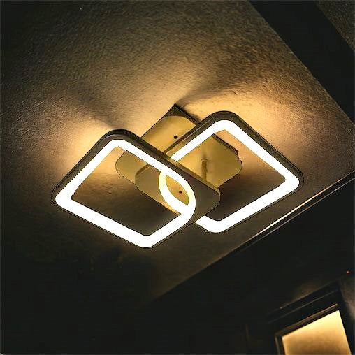 Lustra LED 1+1 Square Design Maro Echivalent 300W Telecomanda