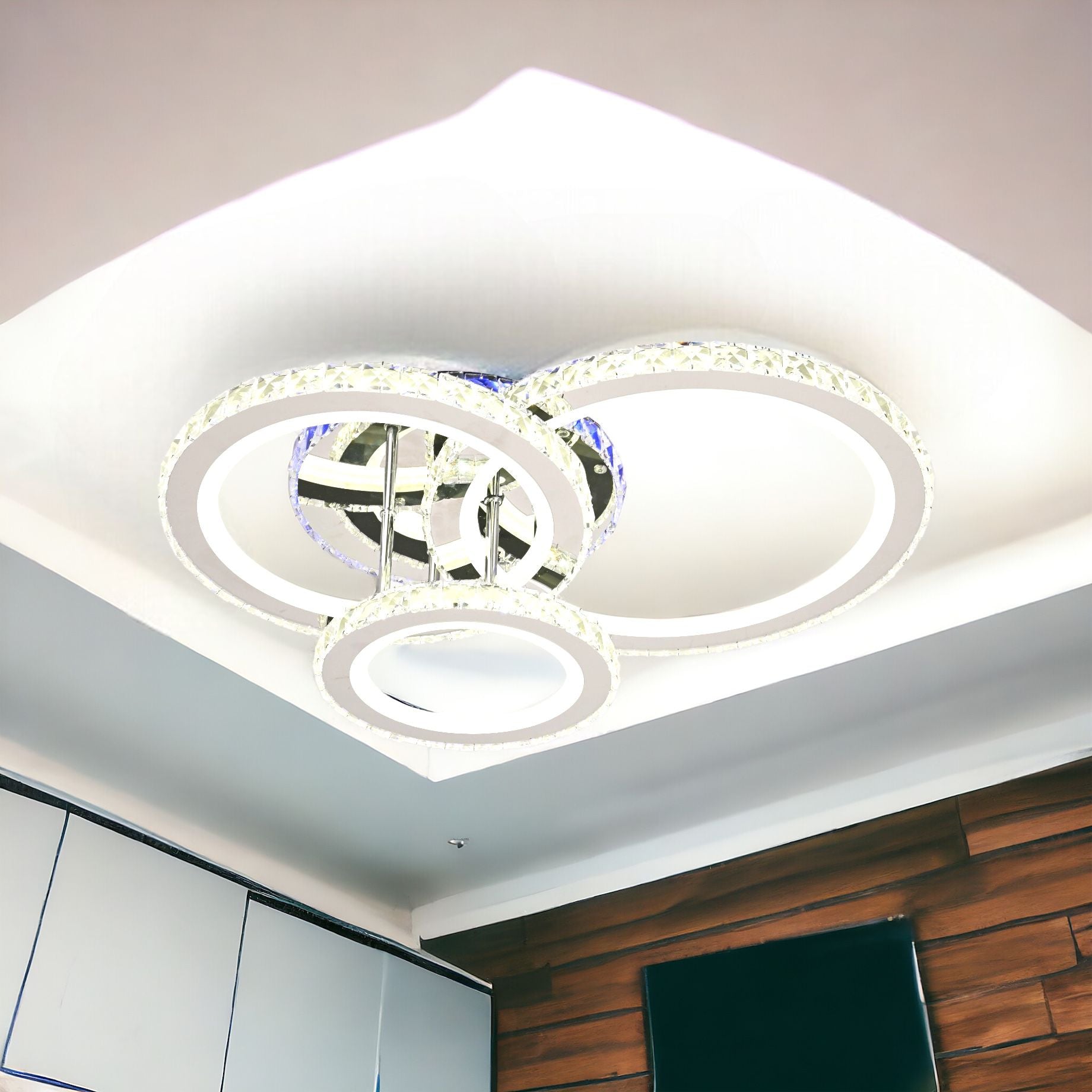 Lustra LED Cristal Ciryla Chrome RGB Echivalent 500W