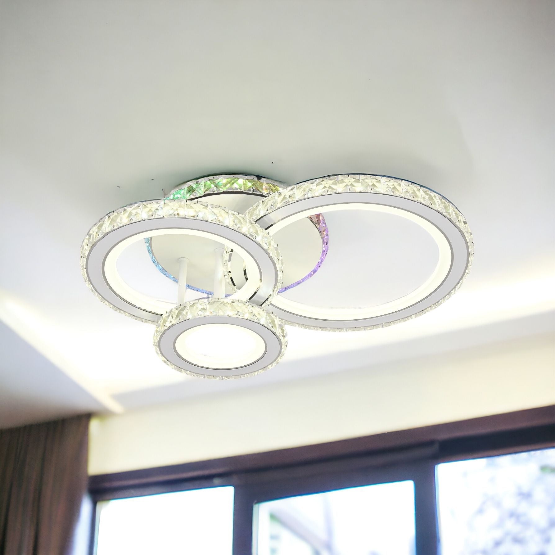 Lustra LED Cristal Ciryla Alba RGB Echivalent 500W