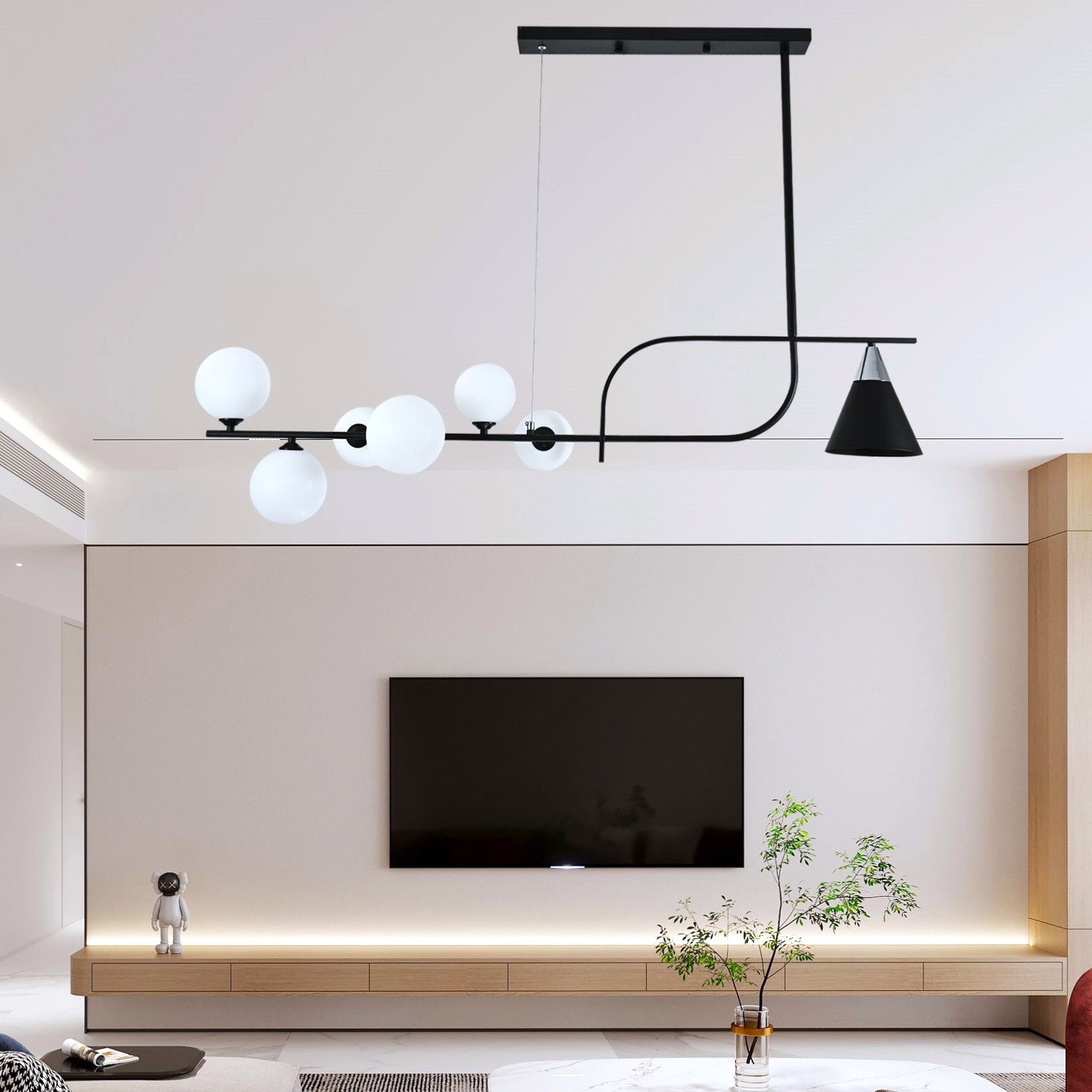 Lustra Abajur Dining BLACK DX1022-7BK