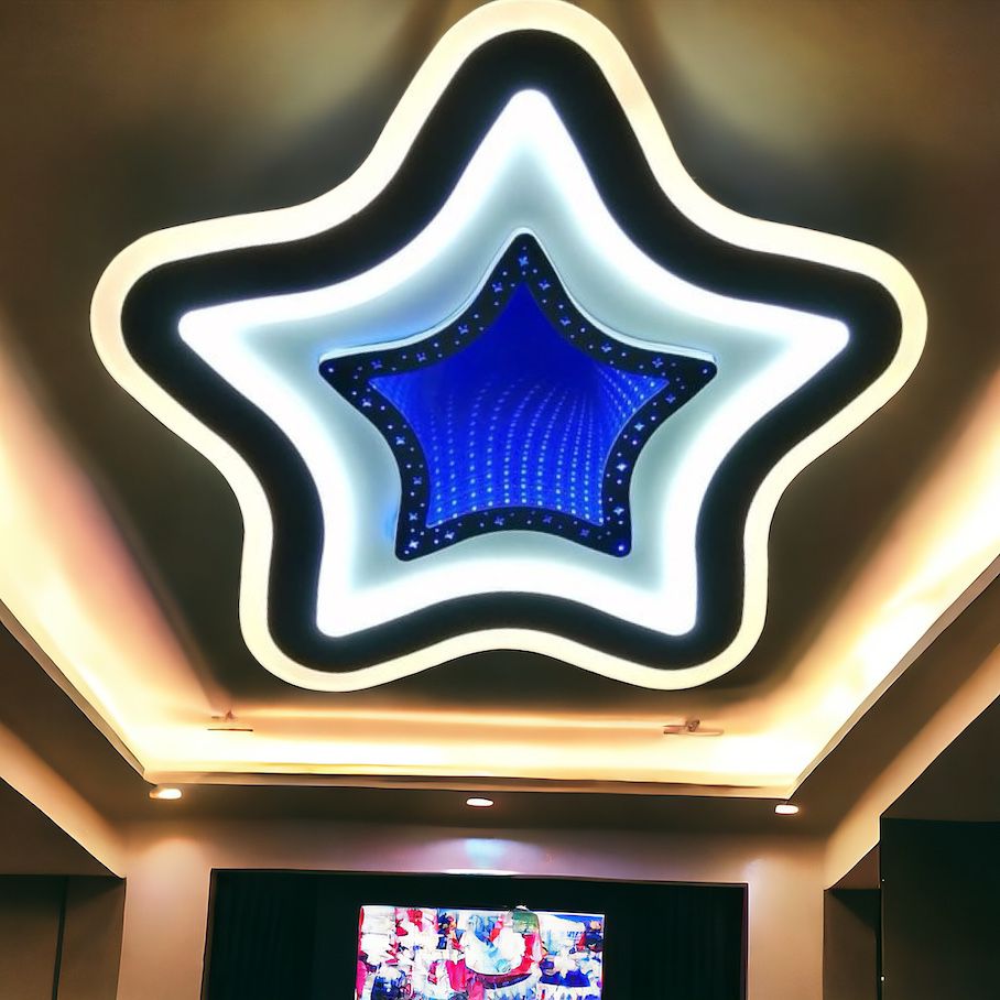 Lustra LED 180W STAR RGB 3D Telecomanda