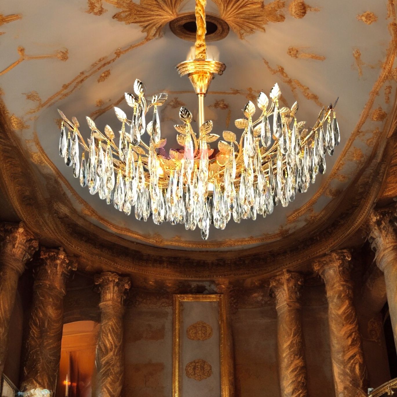 Candelabru Cristal Golden ROME