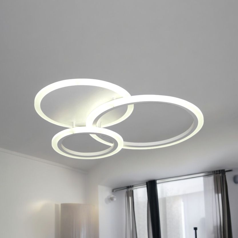 Lustra LED TWO CIRCLE Design Echivalent 400W Telecomanda
