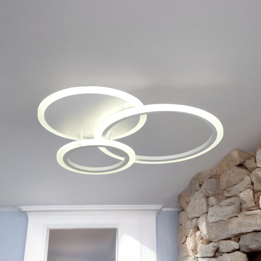 Lustra LED TWO CIRCLE Design Echivalent 400W Telecomanda