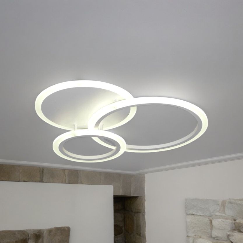 Lustra LED TWO CIRCLE Design Echivalent 400W Telecomanda