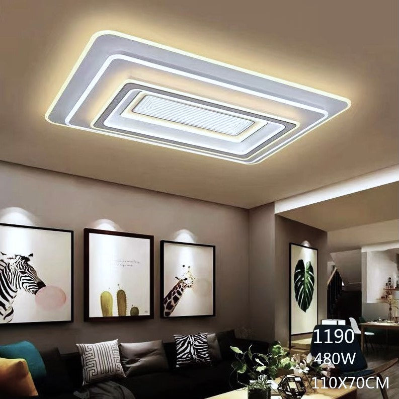 Lustra LED Dreptunghiulara 110x70cm Echivalent 1200W Telecomanda