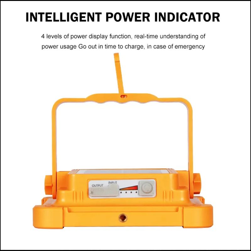 Proiector LED 100W Portabil, Panou Solar, USB, 4 Functii