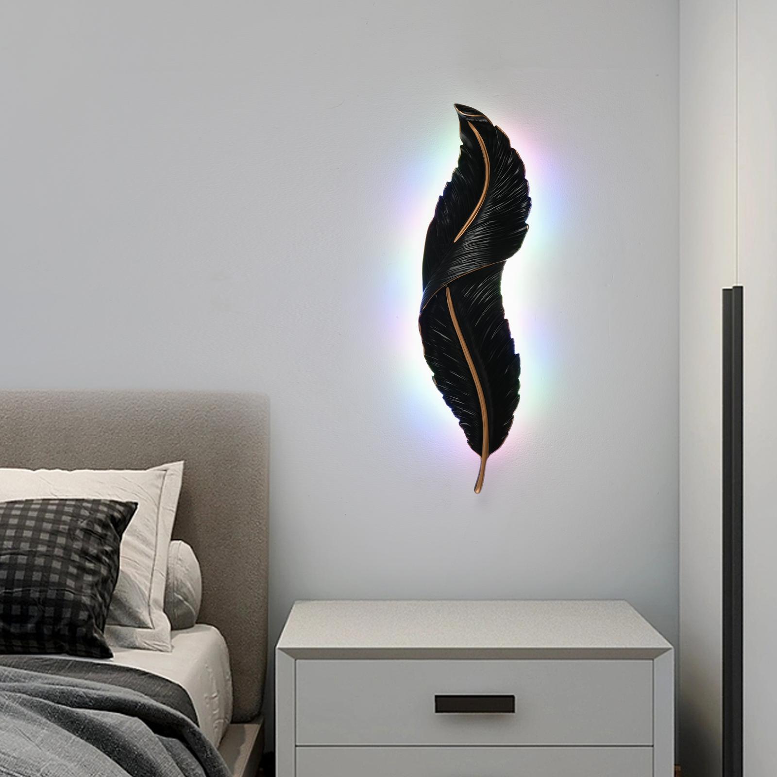 Aplica LED BLACK Luxury Feather 25W 63CM