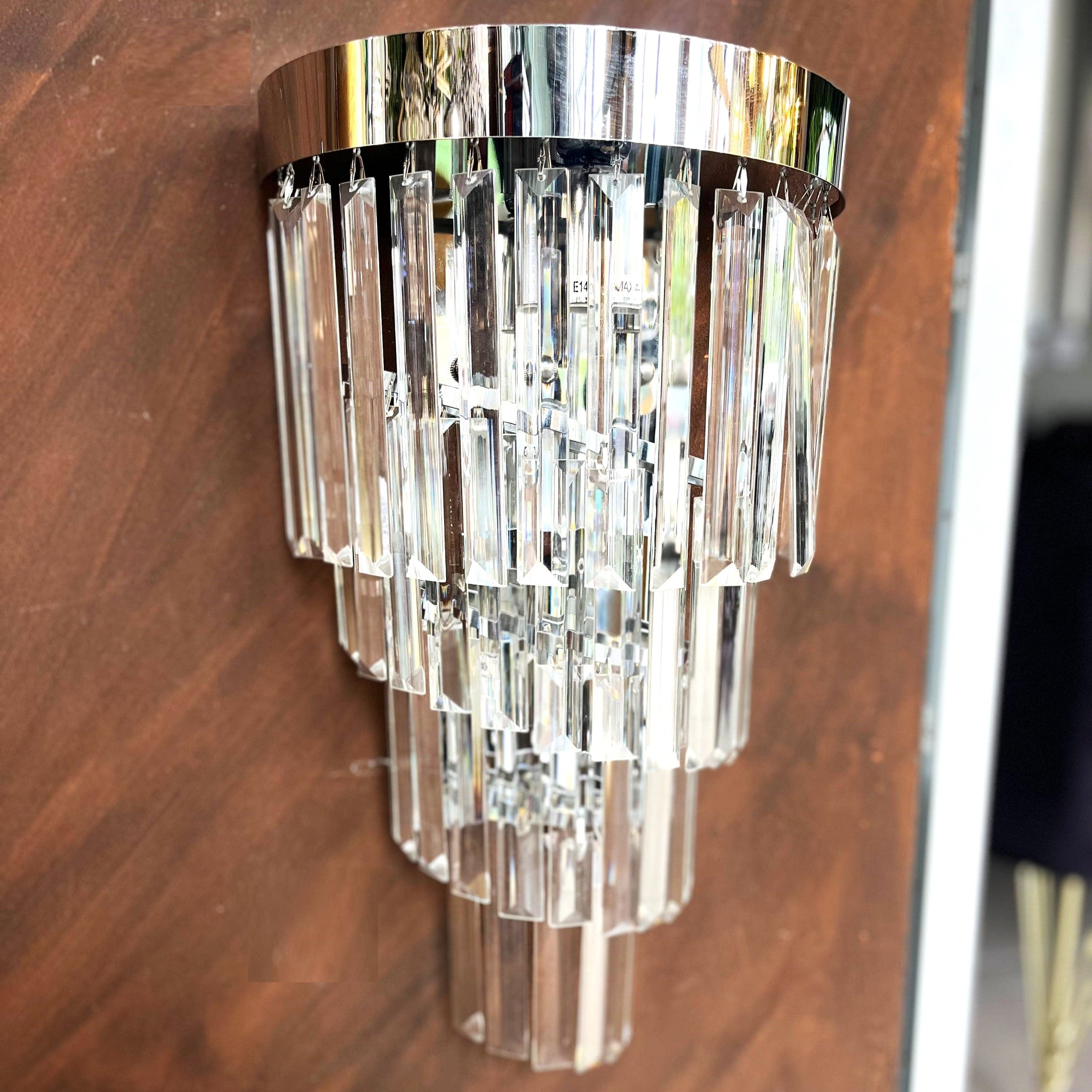 Aplica Perete Cristal Dark Chrome Luxury
