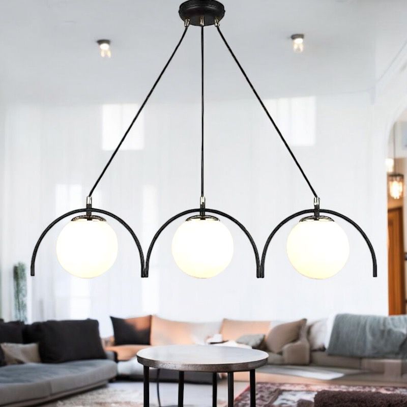 Lustra Abajur MAT Neagra 3xE27 MX420-3