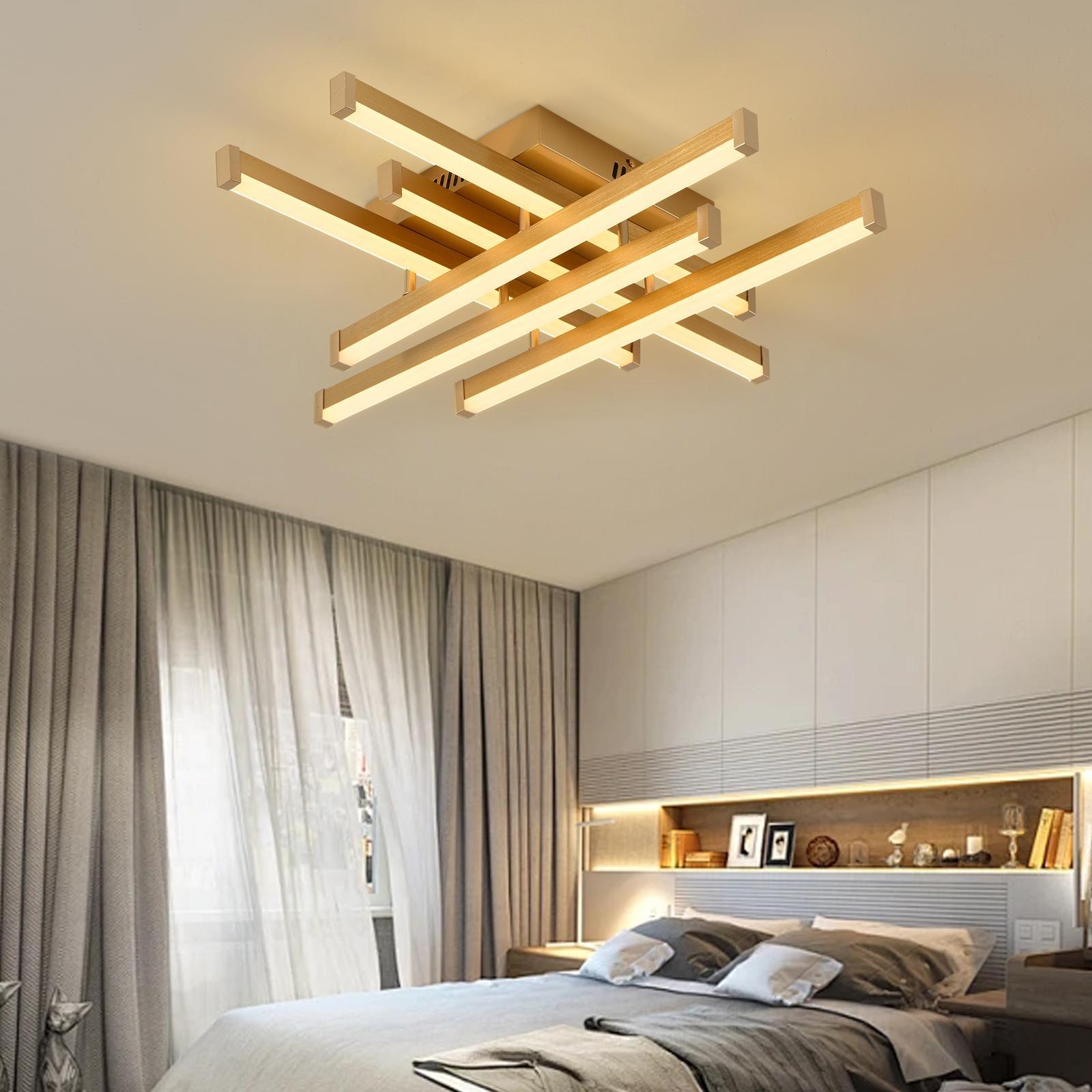 Lustra LED 6 LINES Design Gold SMART Echivalent 500W Telecomanda