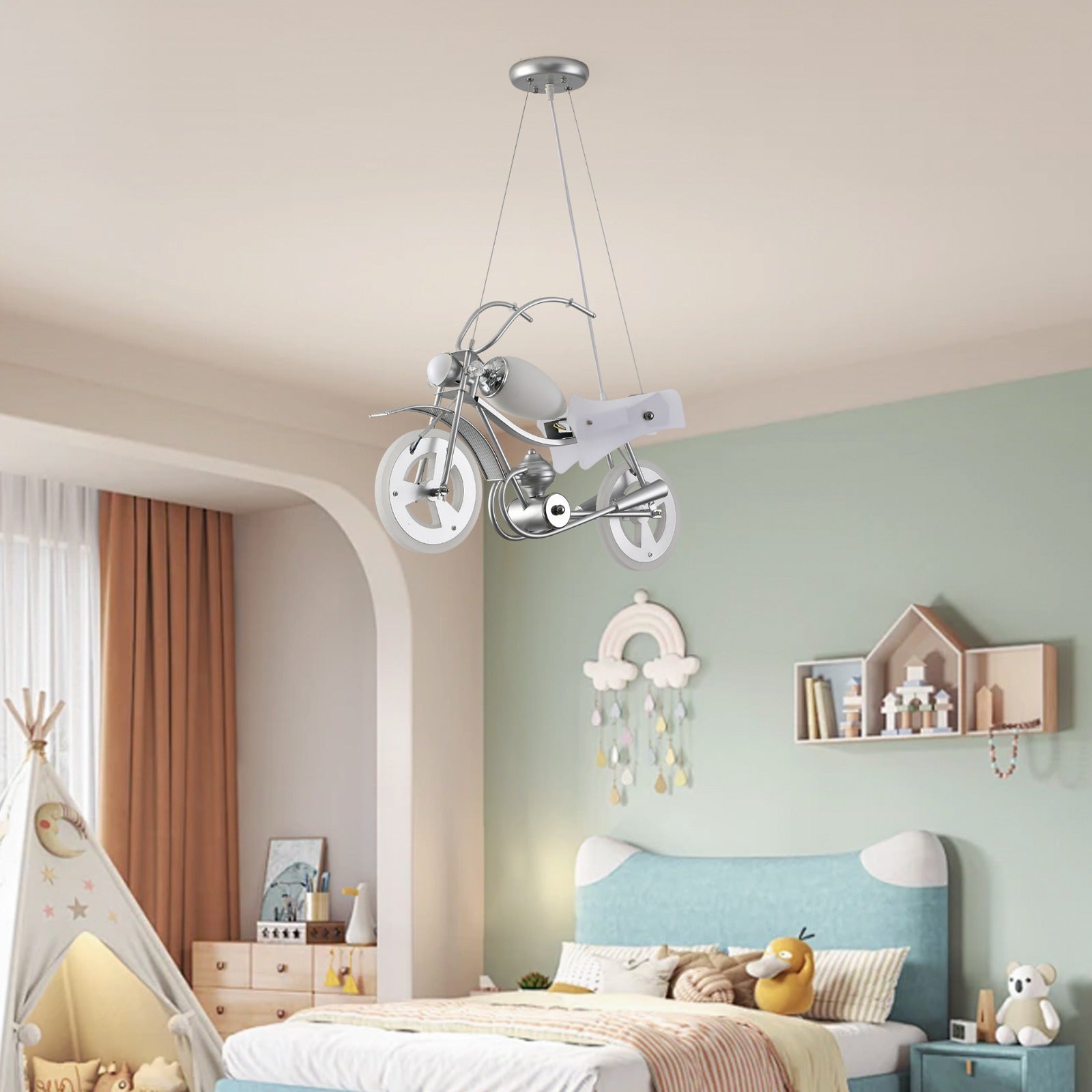 Lustra LED Suspendata Kids Motorcycle Echivalent 200W