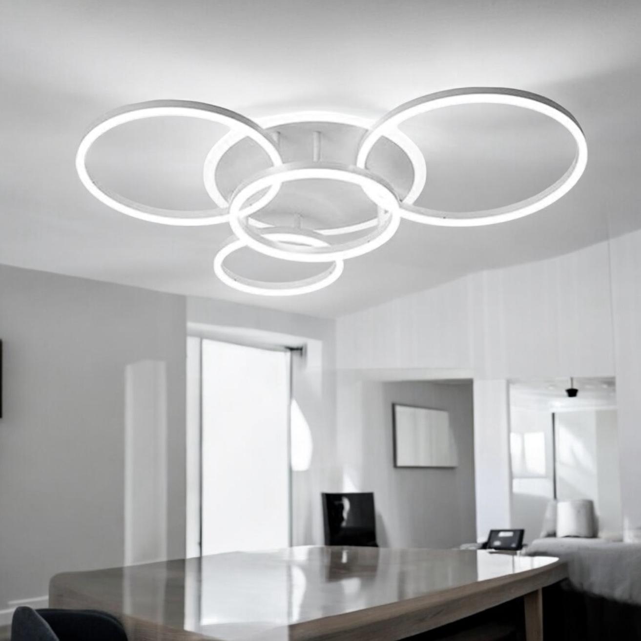 Lustra LED 234W CIRCLE White Luxury Echivalent 1200W Telecomanda