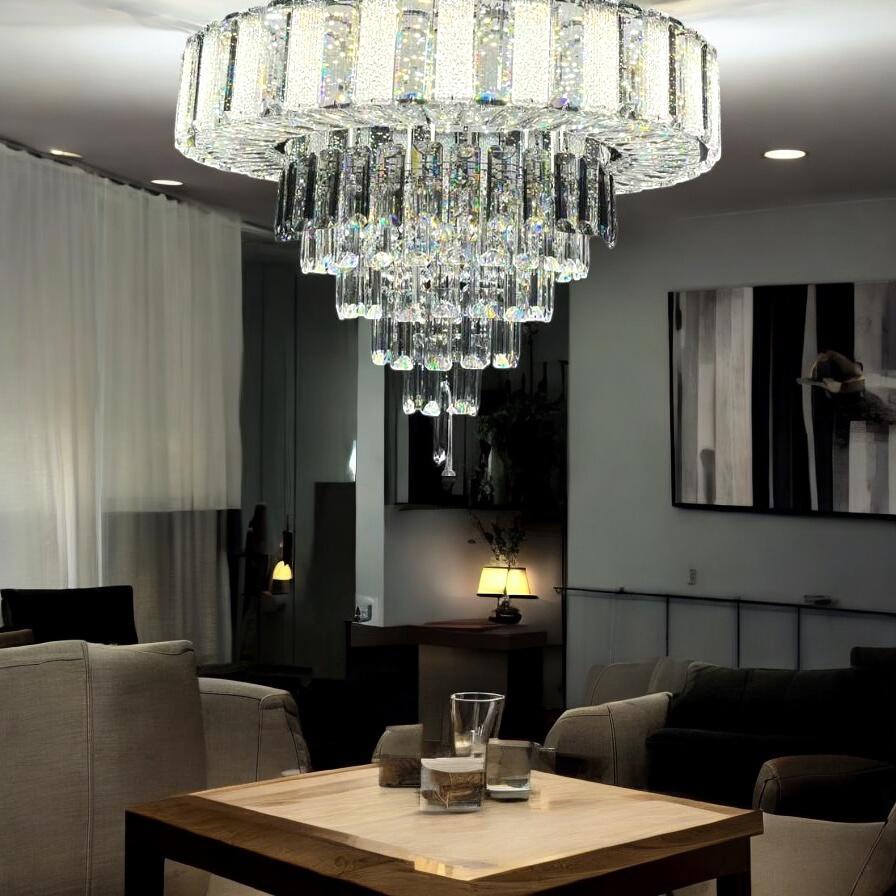 Lustra LED Cristal Galadriel Echivalent 800W Telecomanda