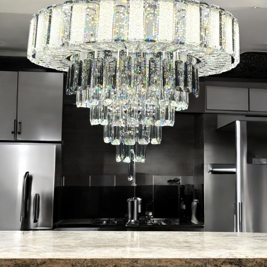 Lustra LED Cristal Galadriel Echivalent 800W Telecomanda