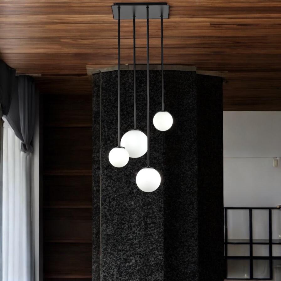 Lustra Abajur MAT Black SIGMA 4xE27