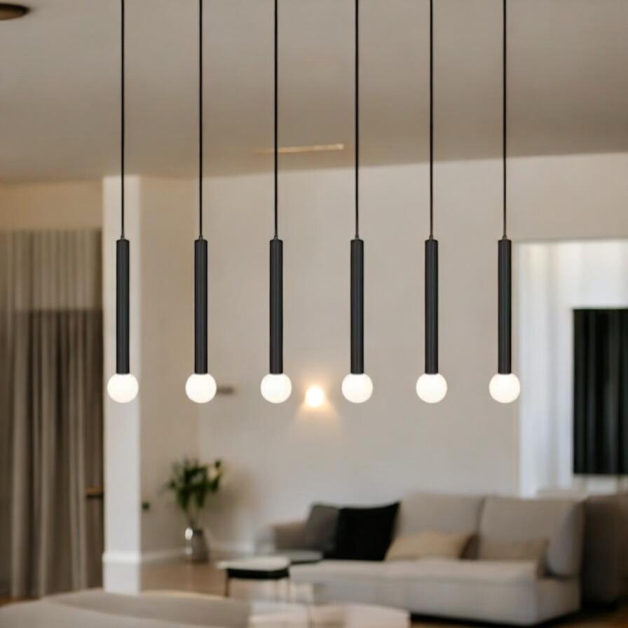 Lustra LED Suspendata LORETO Black Echivalent 400W