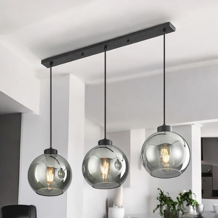 Lustra Abajur Fumuriu FIORE Suport Liniar 3xE27