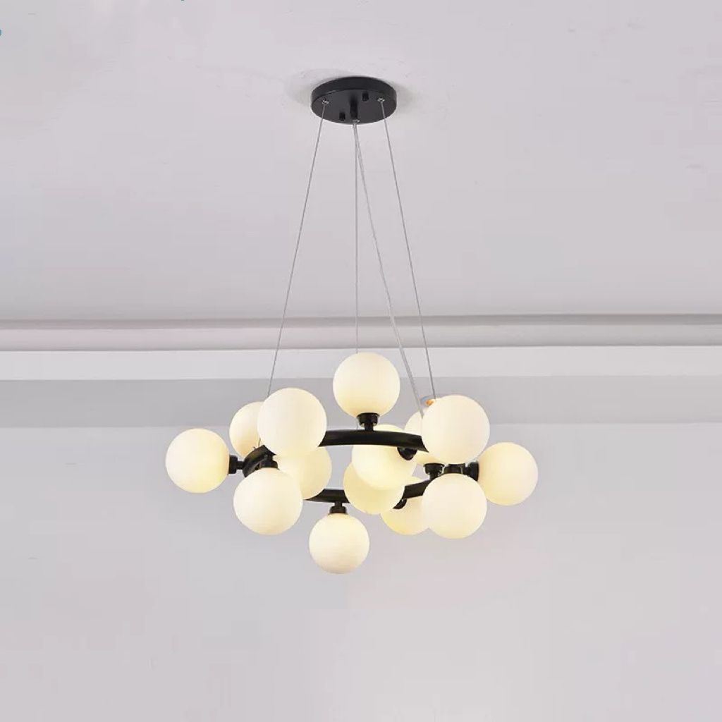 Lustra Abajur MAT Black Rotunda 15xG9 50CM