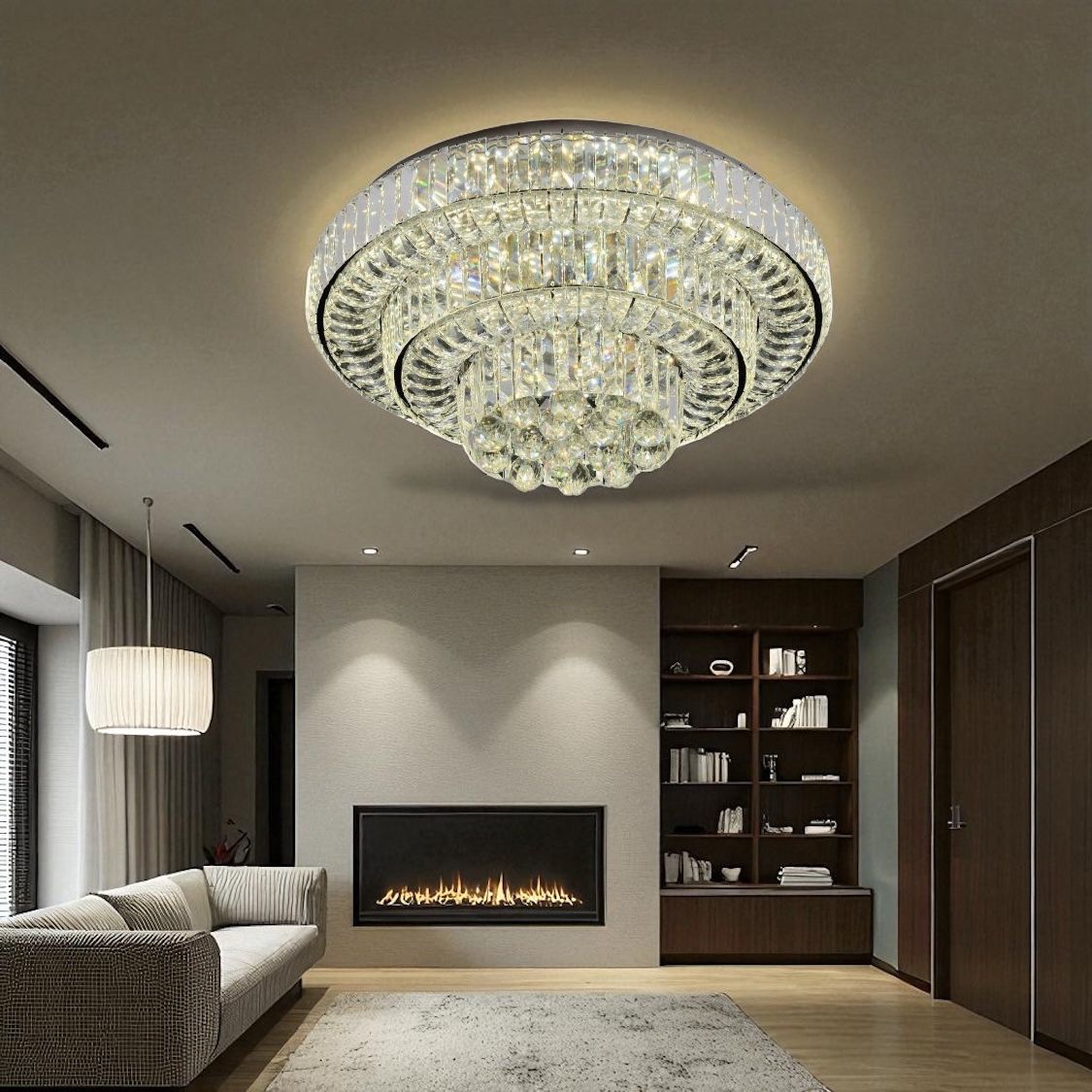 Lustra LED Klyra CRISTAL Echivalent 500W Telecomanda