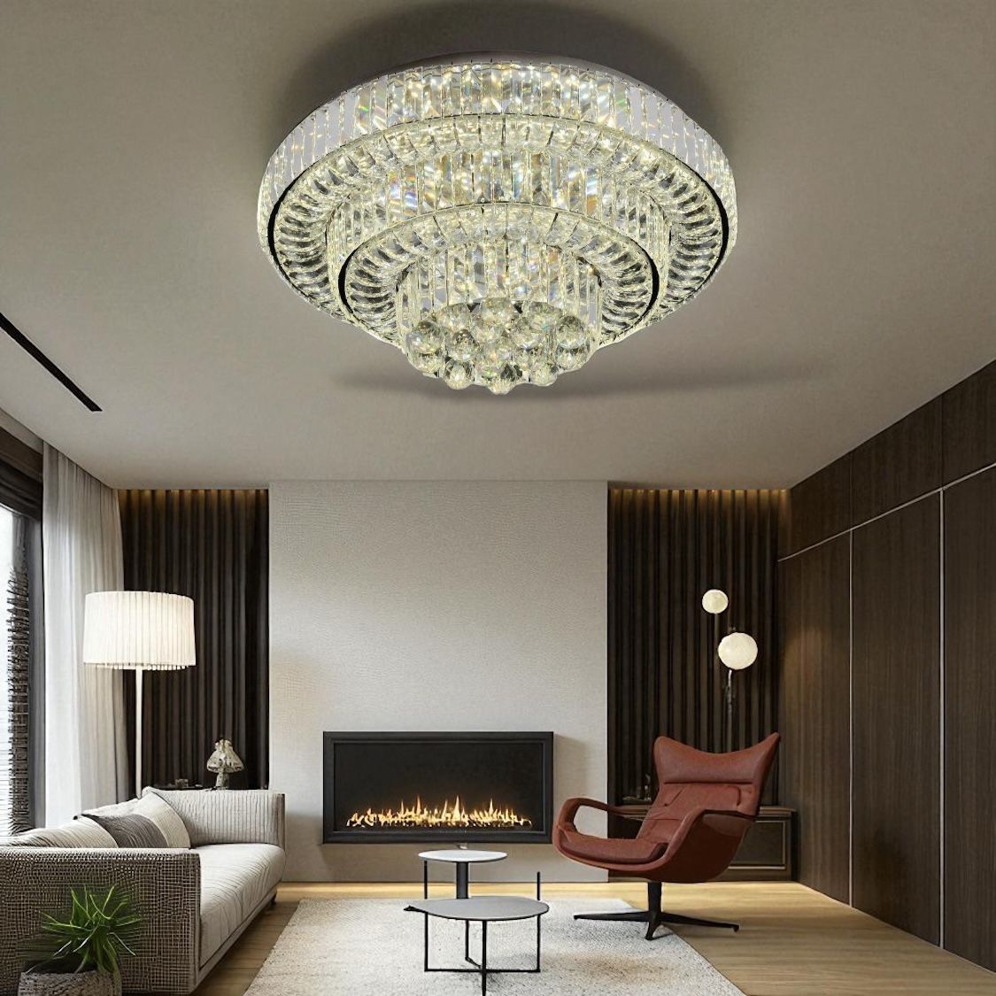 Lustra LED Klyra CRISTAL Echivalent 500W Telecomanda