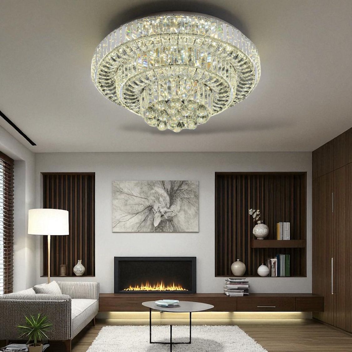 Lustra LED Maxi Klyra CRISTAL Echivalent 600W Telecomanda