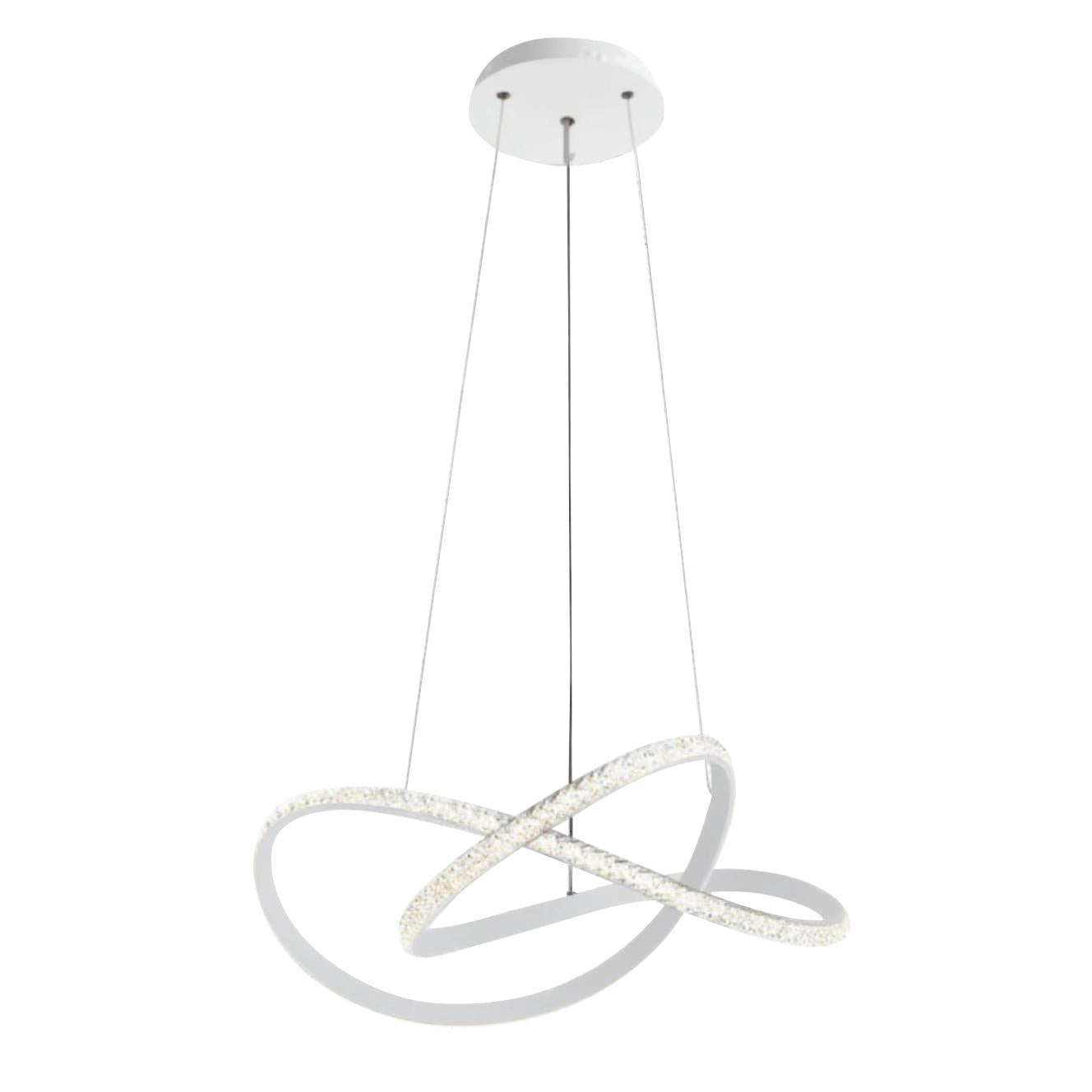 Lustra LED Infinity White Suspendata Echivalent 500W Telecomanda