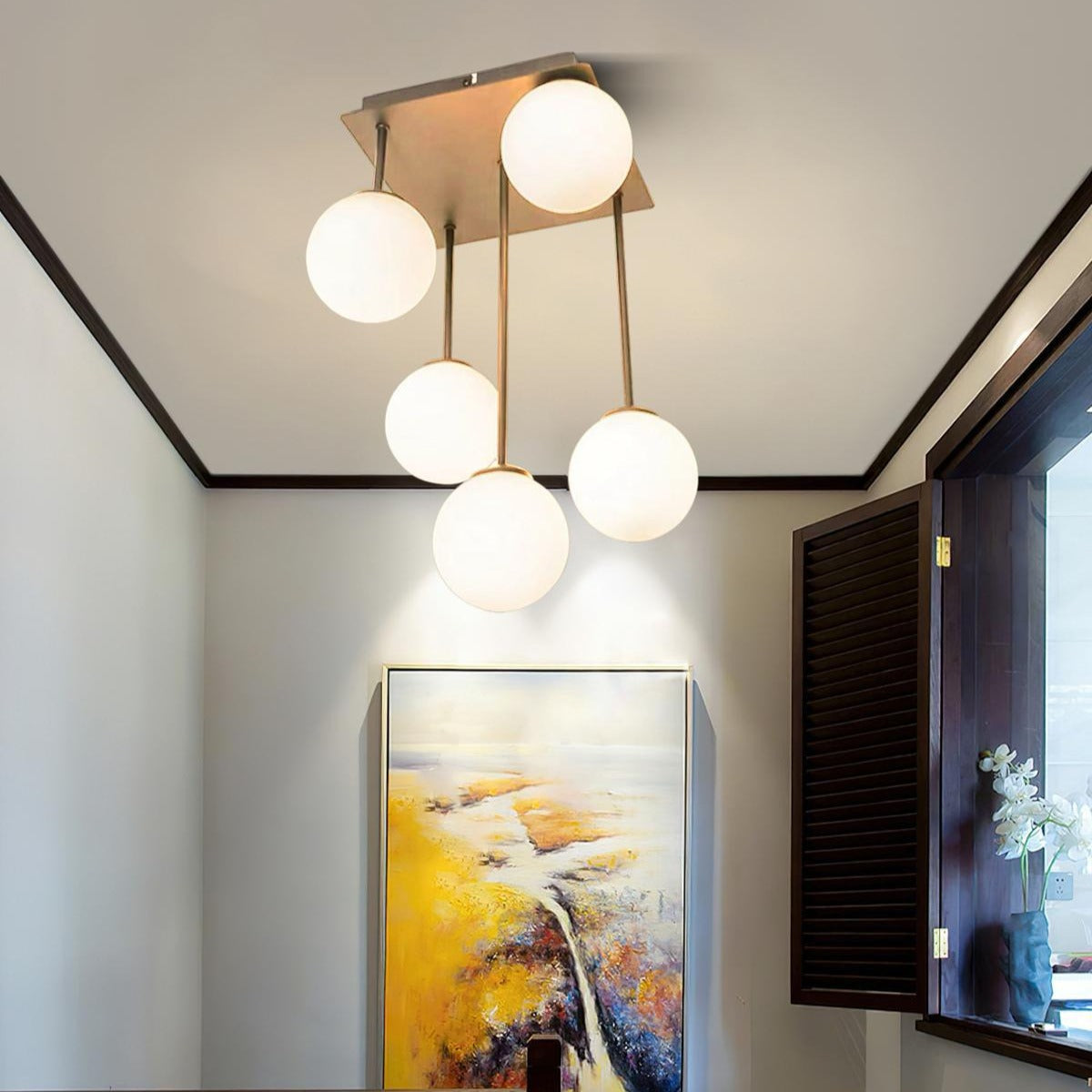 Lustra Abajur Mat Mini Serelys GOLD 5XG9