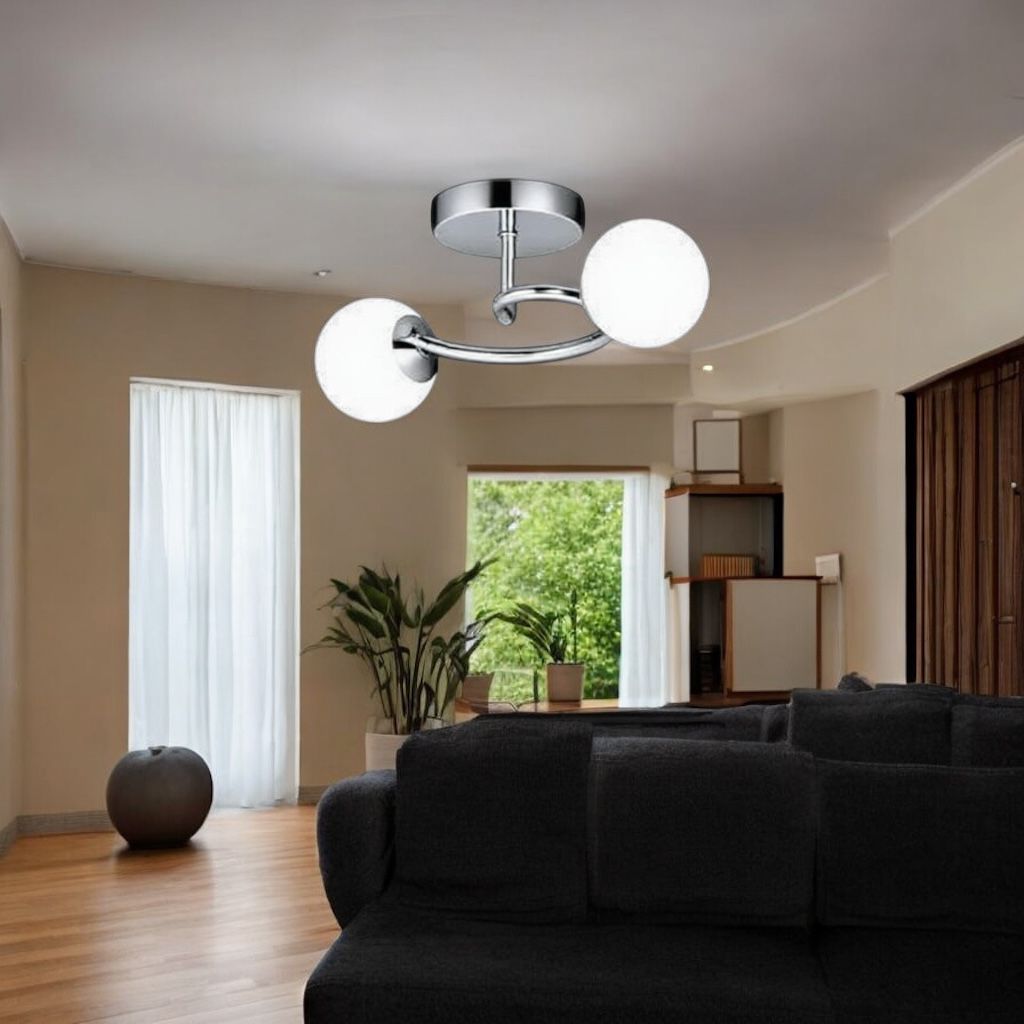 Lustra Abajur 2xE27 Chrome Elegance CHROME / ABAJUR Chandeliers