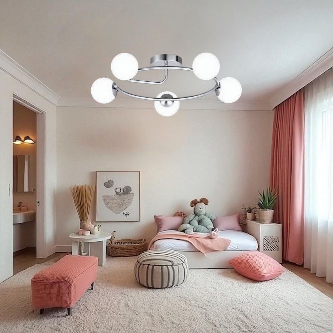 Lustra Abajur 5xE27 Chrome Elegance CHROME / ABAJUR Chandeliers