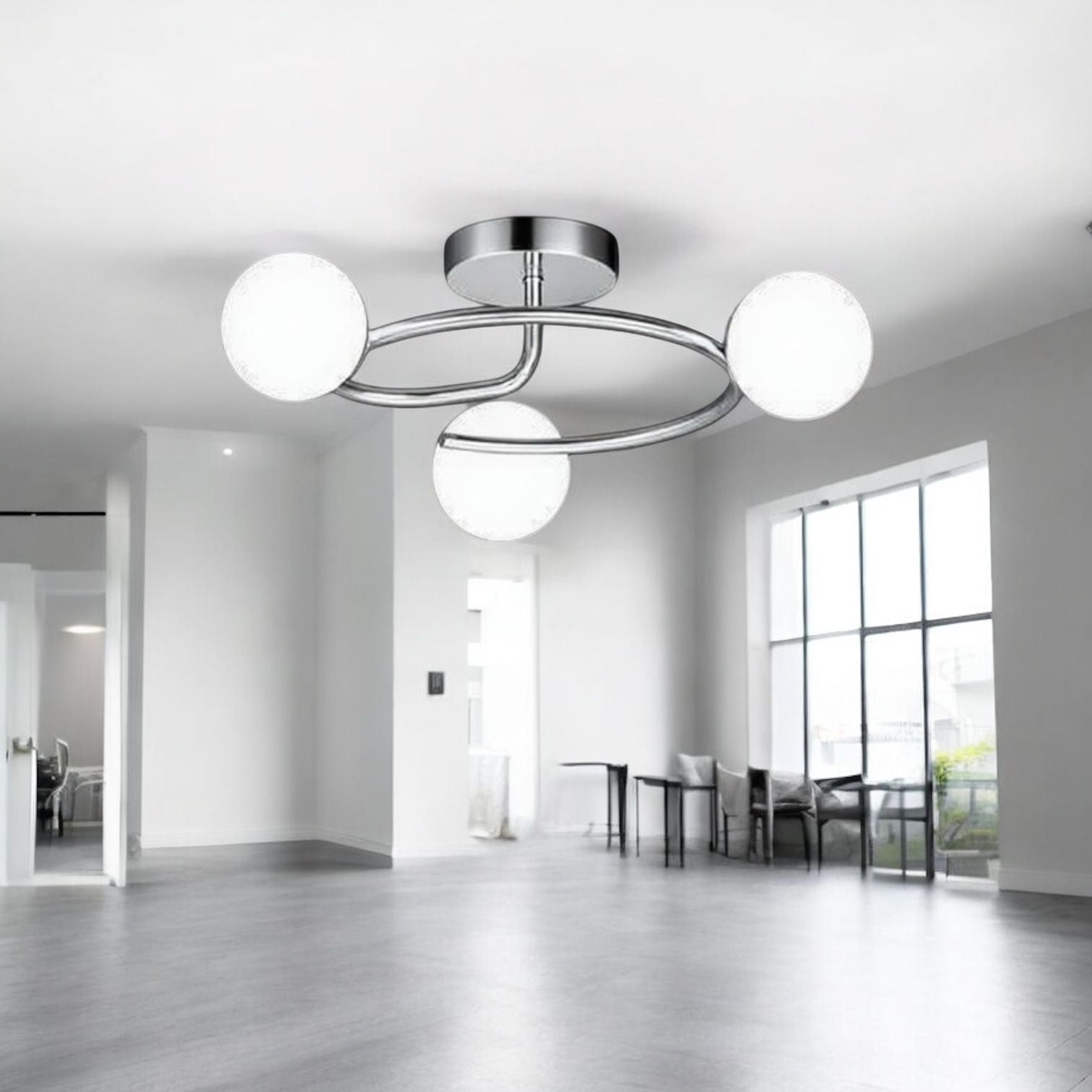 Lustra Abajur 3xE27 Chrome Elegance CHROME / ABAJUR Chandeliers