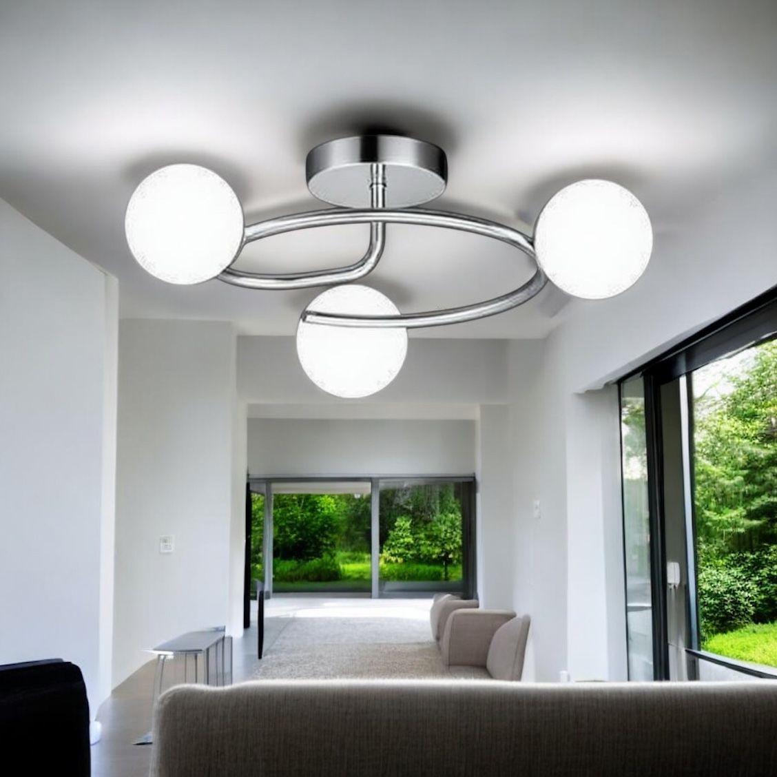 Lustra Abajur 3xE27 Chrome Elegance CHROME / ABAJUR Chandeliers