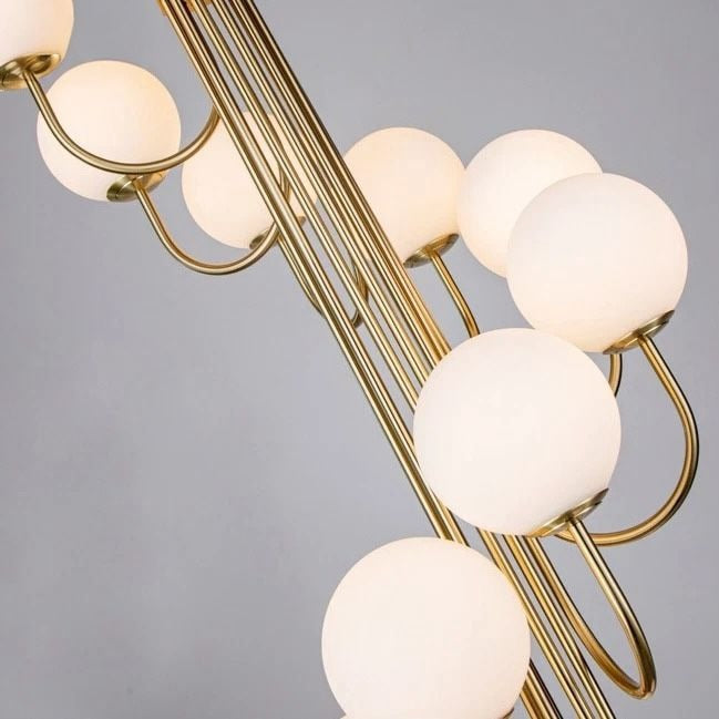 Lustra Suspendata FUBRI Gold Abajur Mat