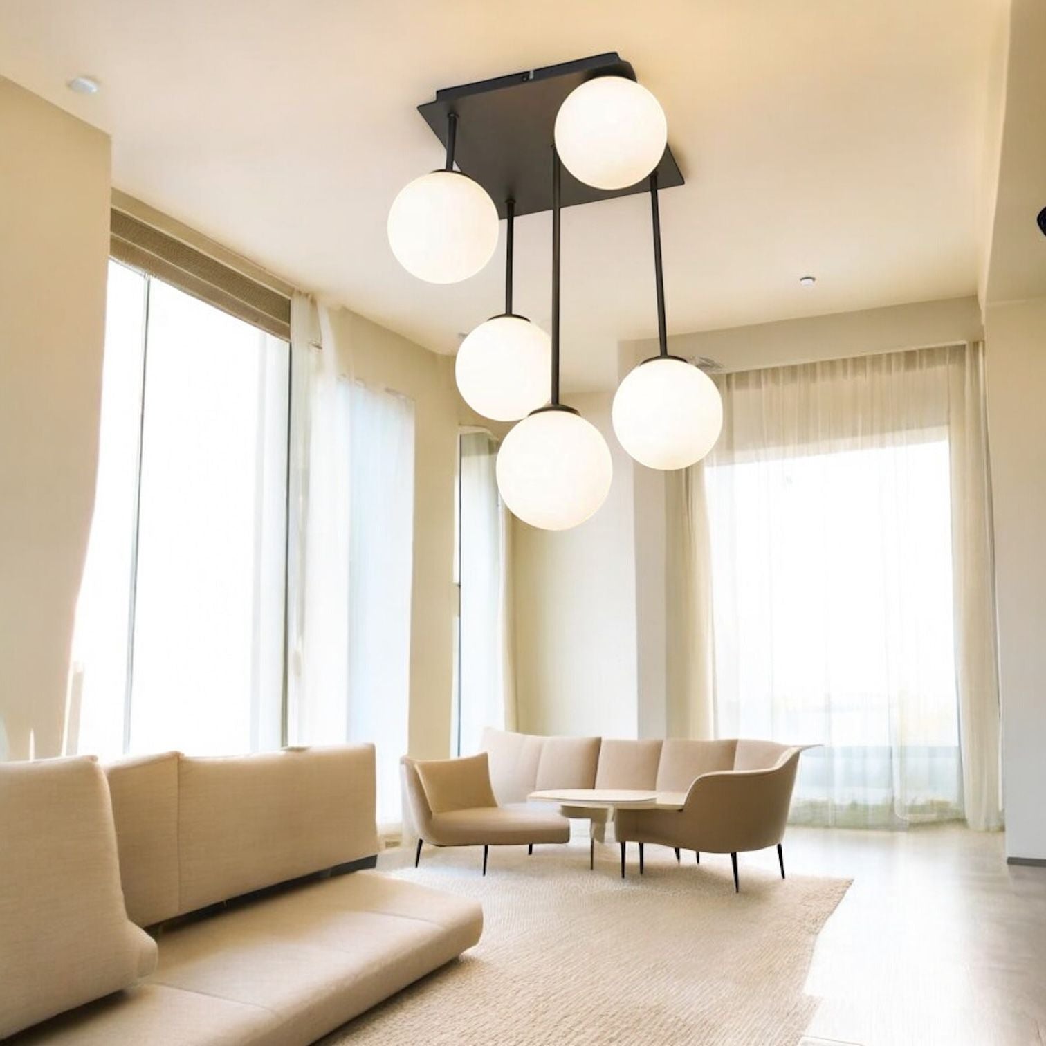 Lustra Abajur Mat Mini Serelys BLACK 5XG9