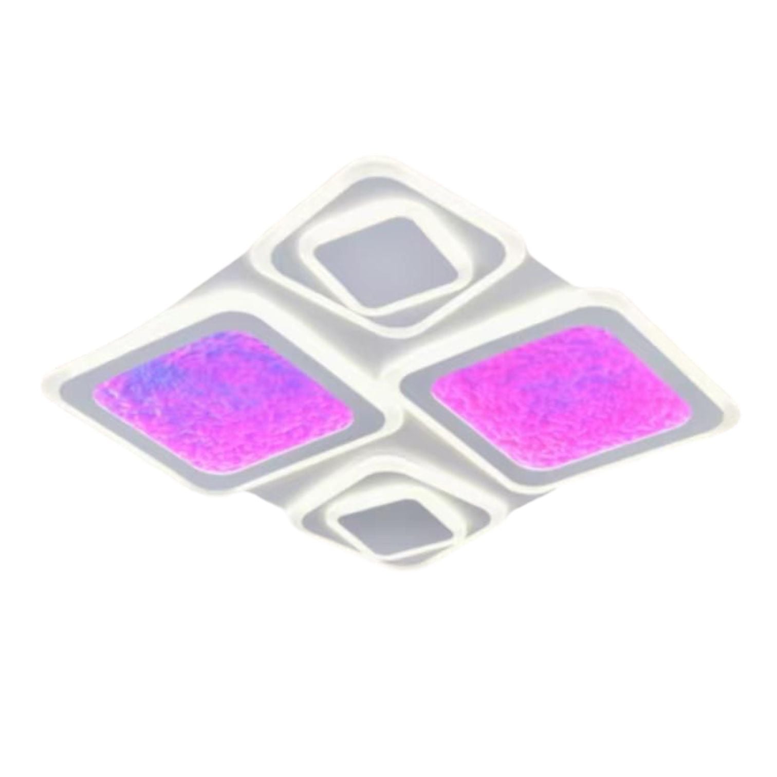 Lustra LED RGB SIERA 4 Squares 3 Functii Echivalent 600W Telecomanda