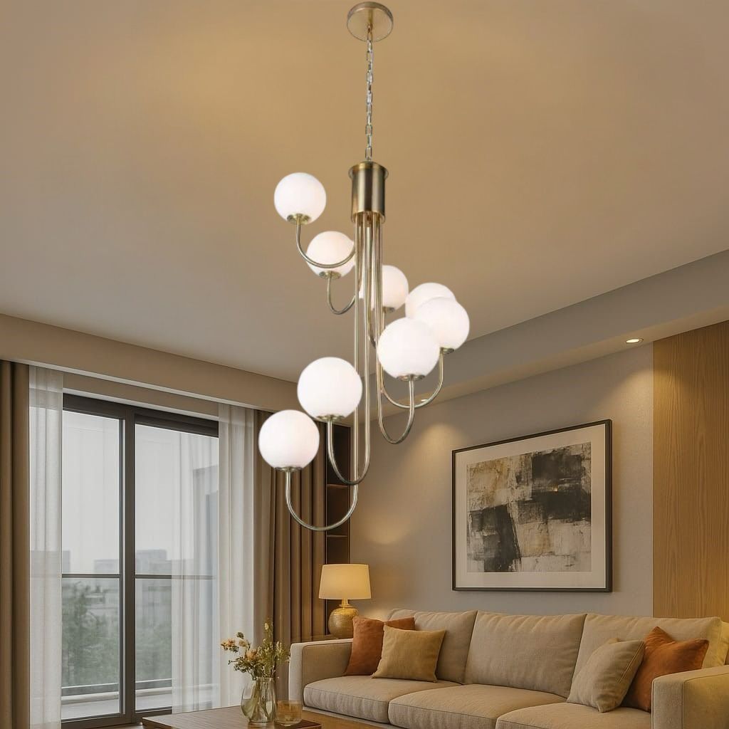 Lustra Suspendata FUBRI Gold Abajur Mat