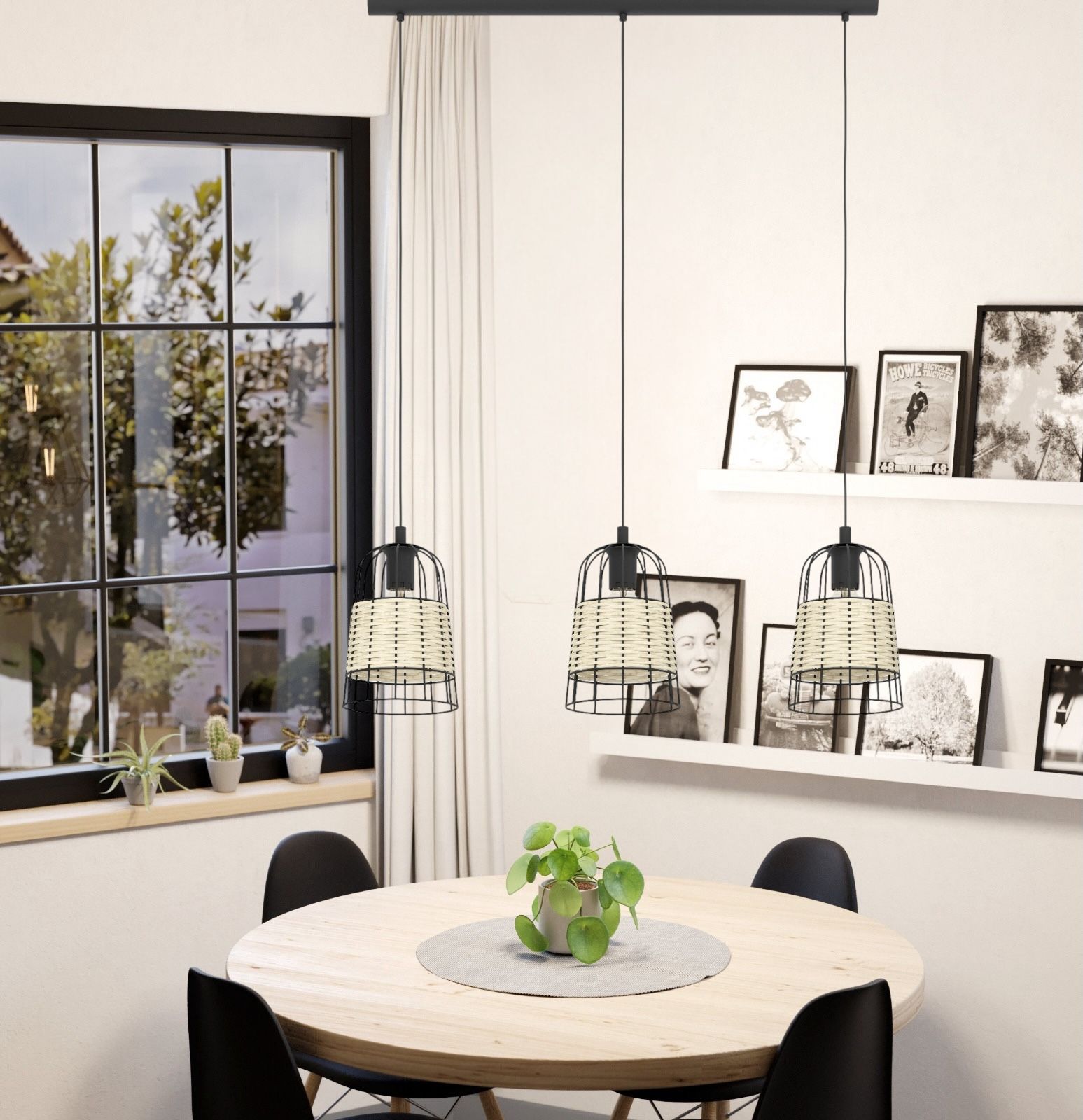 Lustra Suspendata ANWICK Wood 110CM