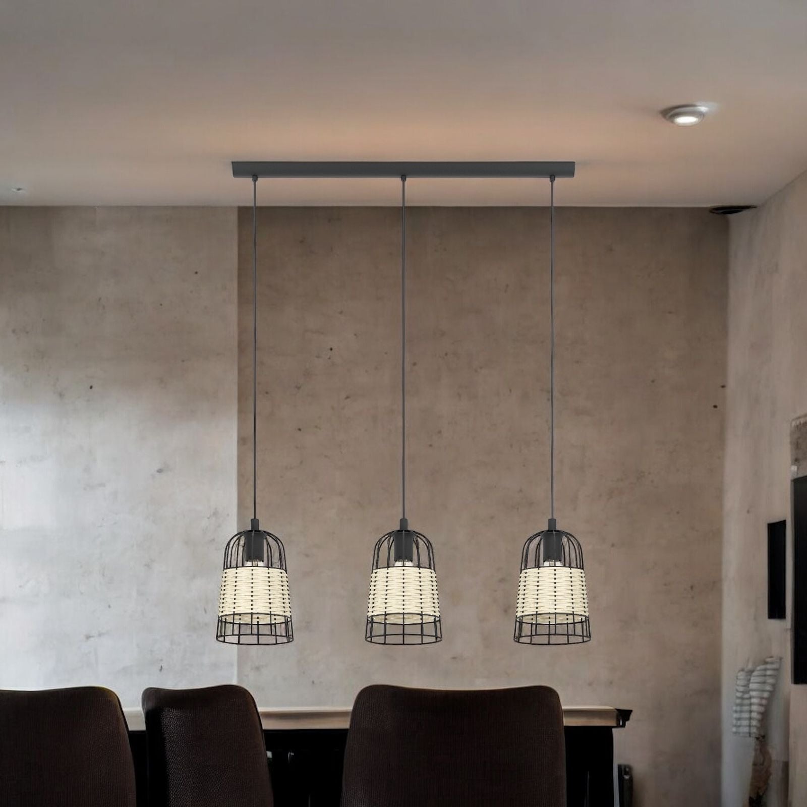 Lustra Suspendata ANWICK Wood 110CM