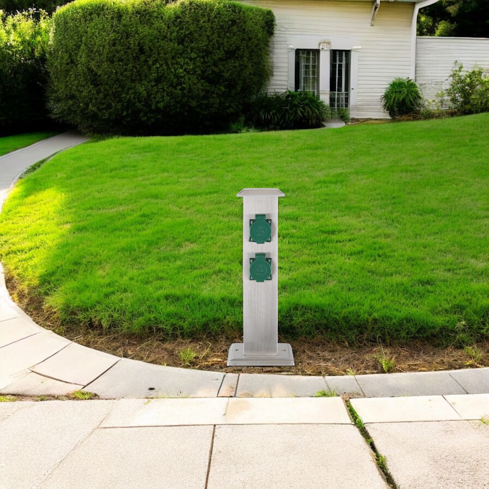 Stalpisor Decorativ cu 2 Prize de Exterior Eglo